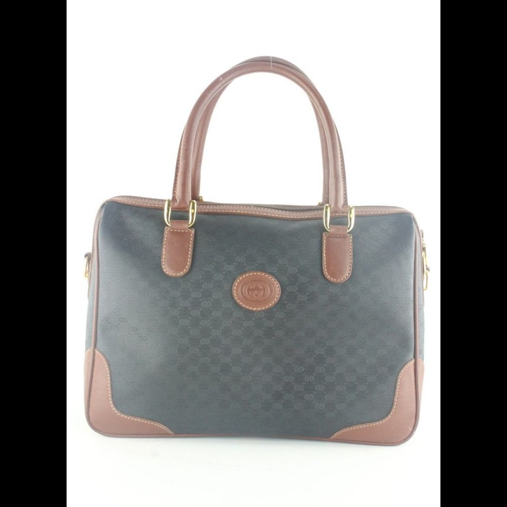 Gucci Rare Black x Brown 2way Square Boston 4GK1012K